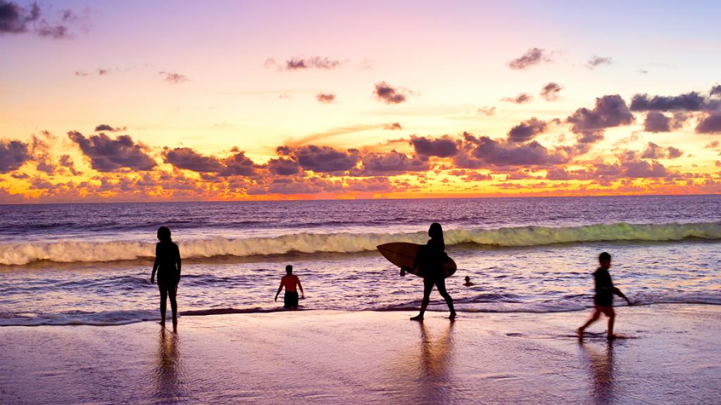 Bali Surfers Sunset