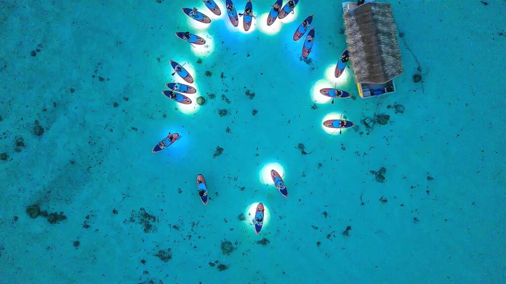 Fire on Water Night Paddle