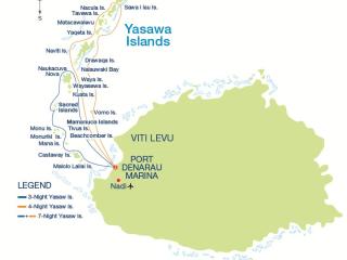 Yasawa Cruises Map