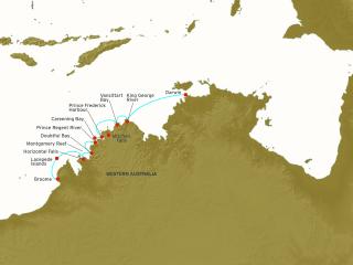 The Kimberley Cruise Map