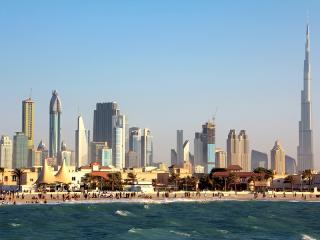 Jumeirah Beach, Dubai Downtown and Burj Khalifa