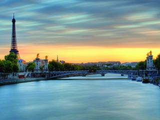 Viking eiffel tower dusk paris france