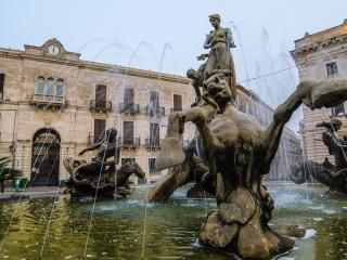Sicily, Archimede Square in Syracuse