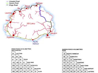 Fiji Driving Distances