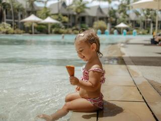 Kids Ice Cream by the Pool