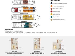 MS Caledonian Sky Deck & Suite Plans