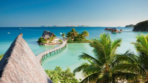 View of Masima Island and Over Water Bures