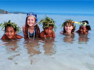 Kids Play at the beach