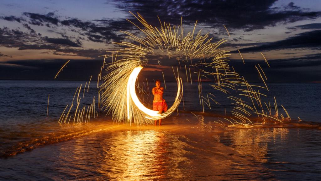 Fire dancing