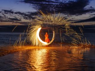 Fire dancing