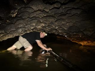 Off-Road Cave Walking through Pregnancy Gap