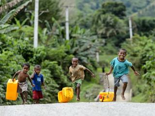 Sigatoka River Safari Kids playing