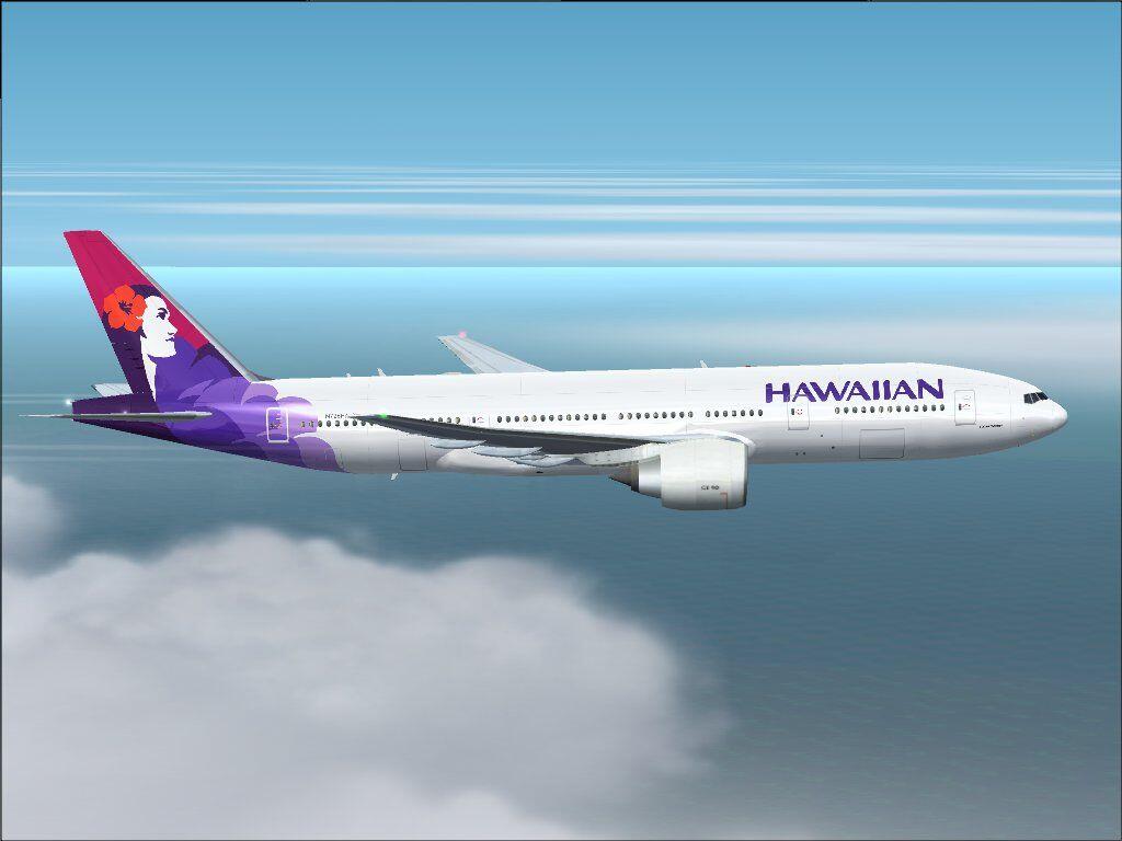 Hawaiian Airlines Plane in flight