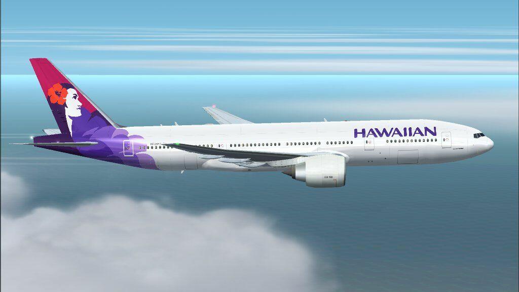 Hawaiian Airlines Plane in flight