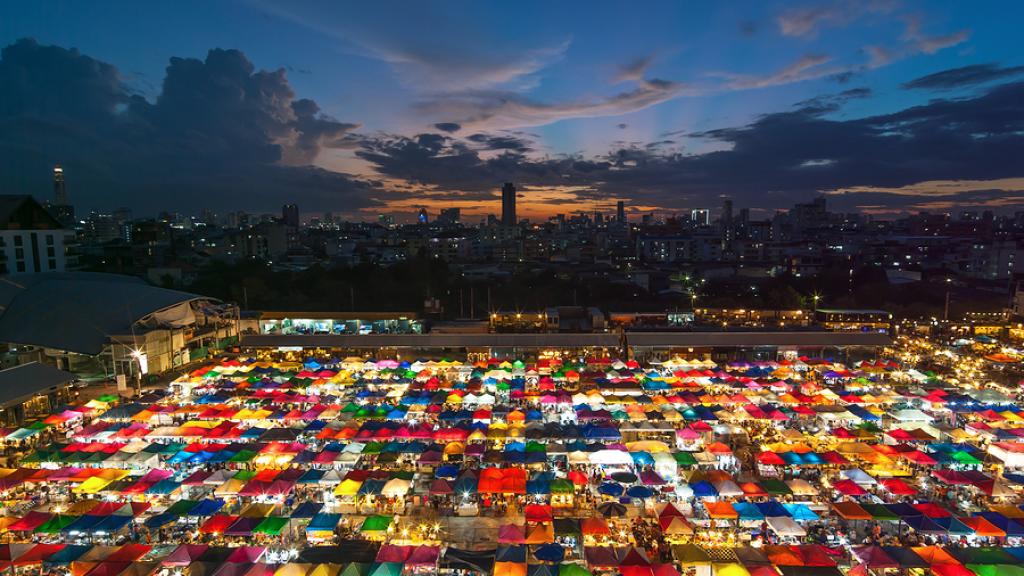 Train Market, Bangkok, Market, Thailand