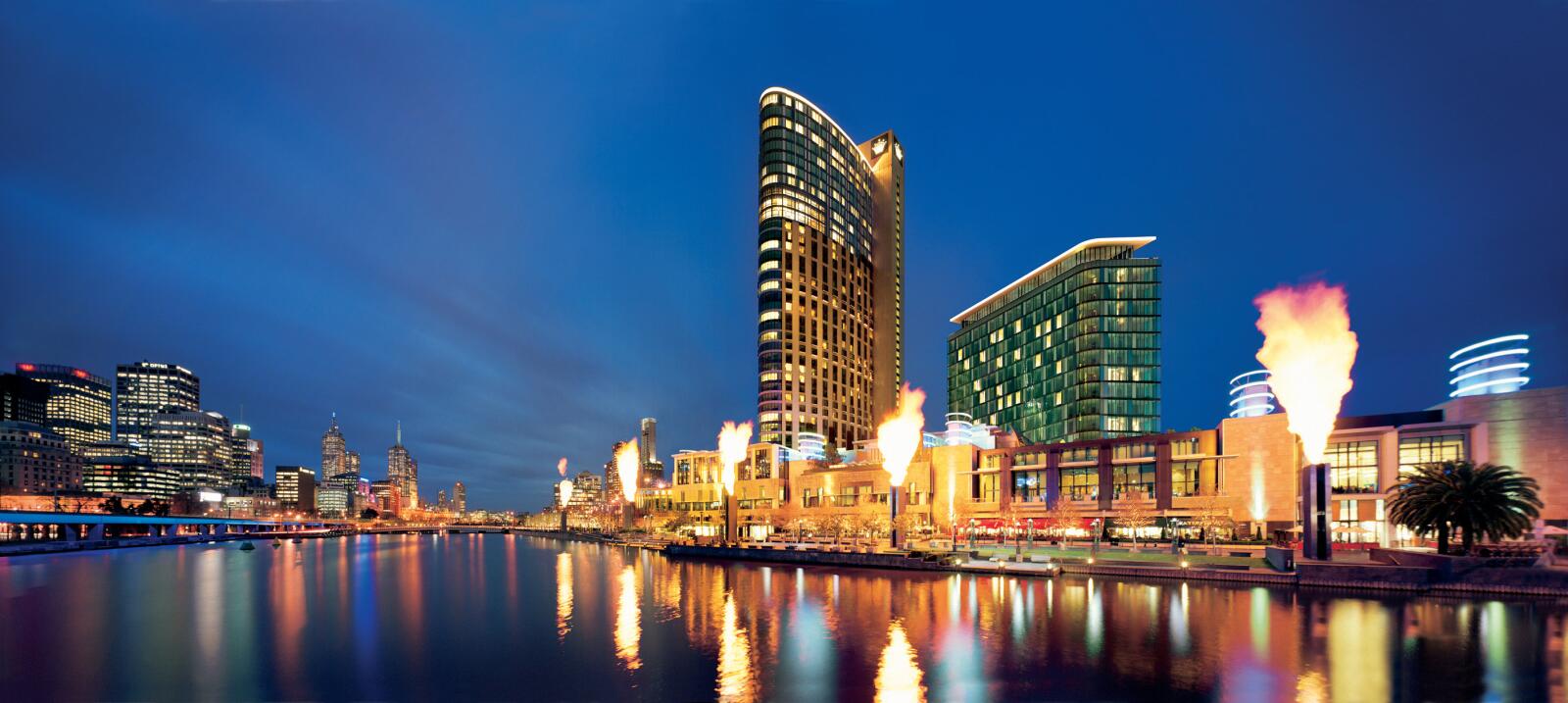 Crown Towers and Yarra River