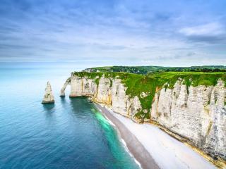 Etretat Aval Cliff Rocks and Natural Arch, Normandy