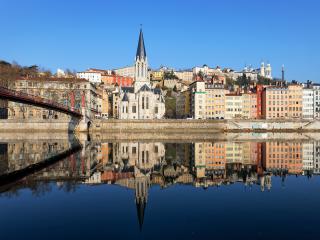 View Of Lyon And Saone River