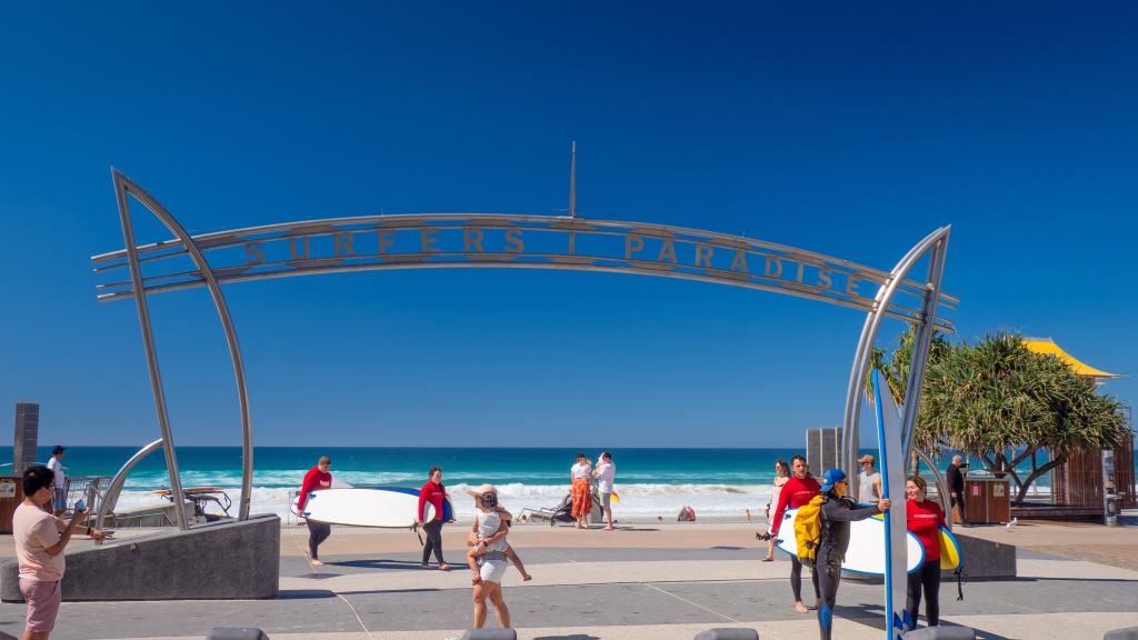 Surfers Paradise Sign at the Top Of Cavill Avenue