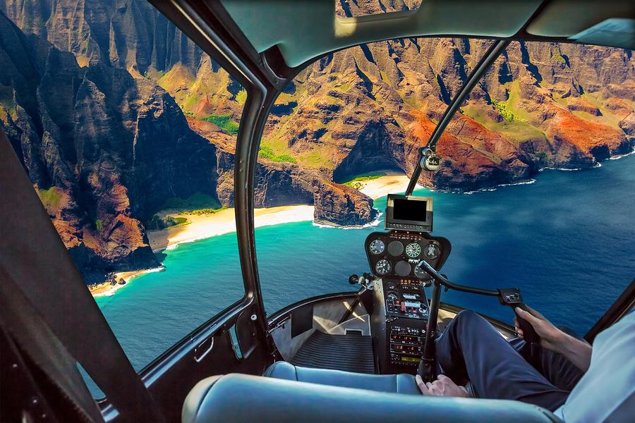 Helicopter, Hawaii, Na Pali, Na Pali Coast, Kauai