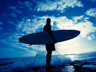 Surfing at Sunset