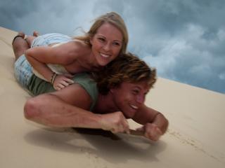 Sand Boarding on Moreton Island