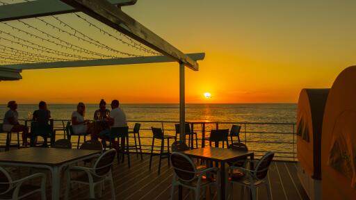 Reefworld Top Deck at Sunset