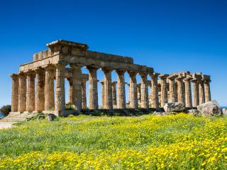 Greek Temple At Selinunte Sicily