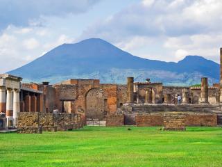 Mount Vesuvius And Ruins