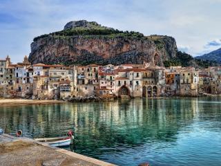 Bay in Cefalu, Sicily