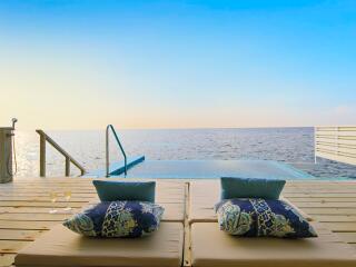 Premium Deluxe Sunset Overwater Villa with pool