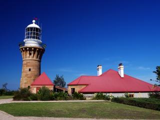 Barrenjoey Head Lighthouse overlooks Broken Bay and Ettalong Beach