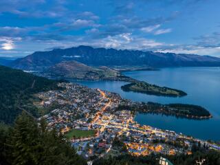 Queenstown Aerial at Night