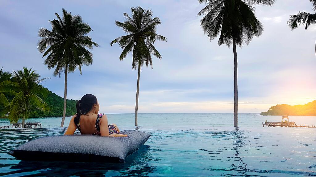 Generic - Girl Relaxing by Pool