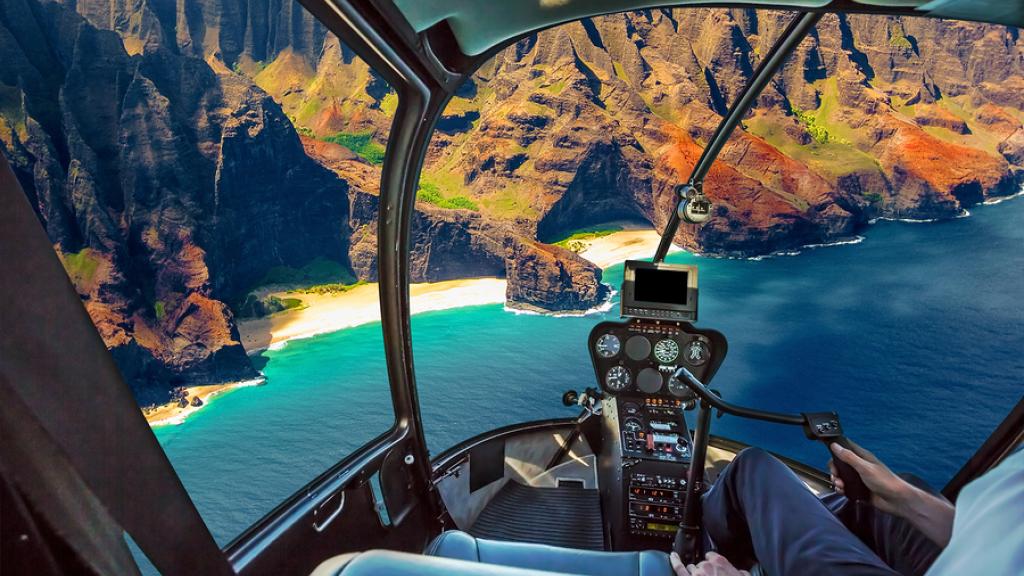 Helikopter, Hawaii, Na Pali, Pantai Na Pali, Kauai