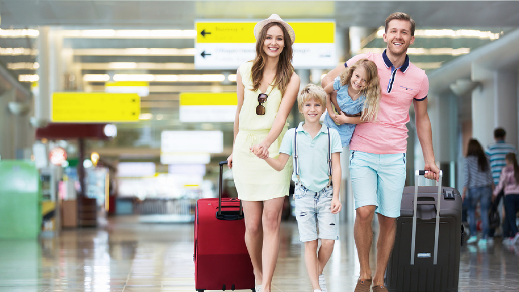 Generic Stock Images - Family with Suitcases [HD]