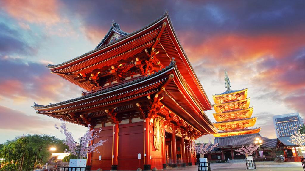 Jepang - Tokyo, Kuil Sensoji-ji Di Asakusa