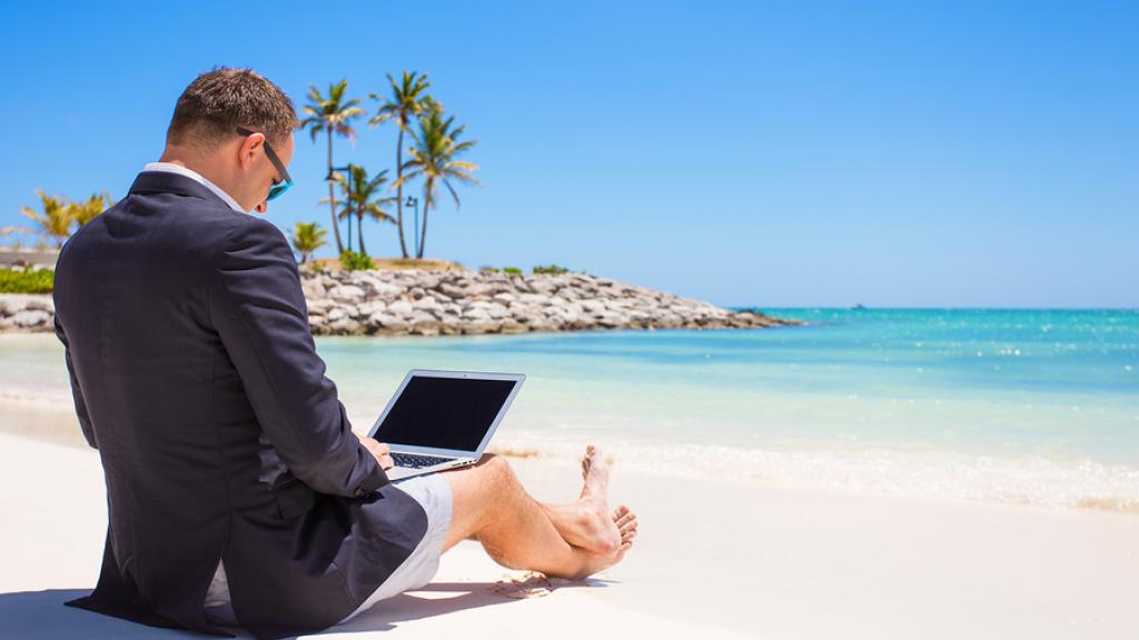 Generic - Businessman on Beach