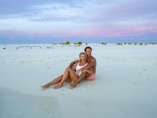 Couple on Cook Islands Beach