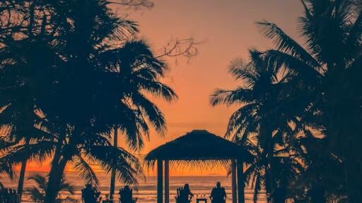 Sunset from the Beach Cabana