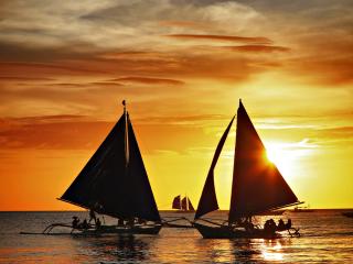 Sailing to the sunset, Boracay Island