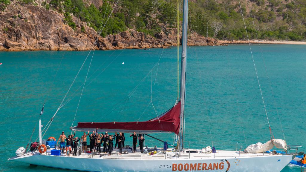 Boomerang - At Anchor Prior to Snorkelling