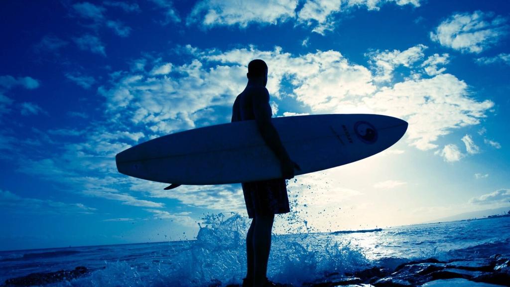 Surfing at Sunset