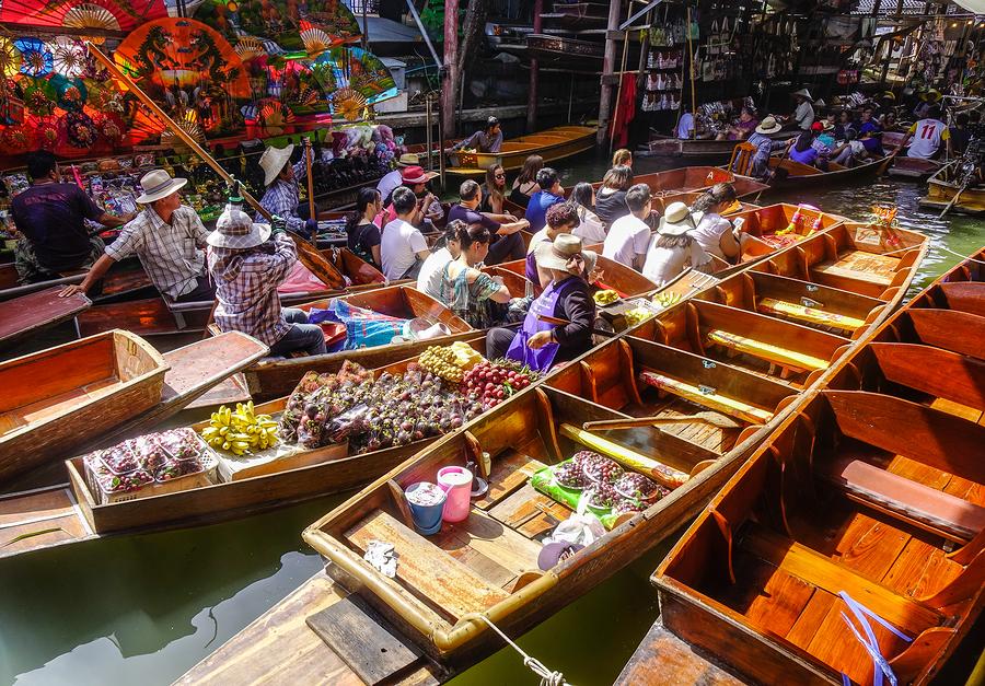 Damnoen Saduak, Floating Market, Market, Thailand, Bangkok