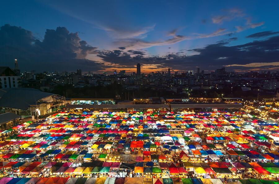 Train Market, Bangkok, Market, Thailand