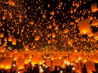 lanterns, lantern festival, thailand