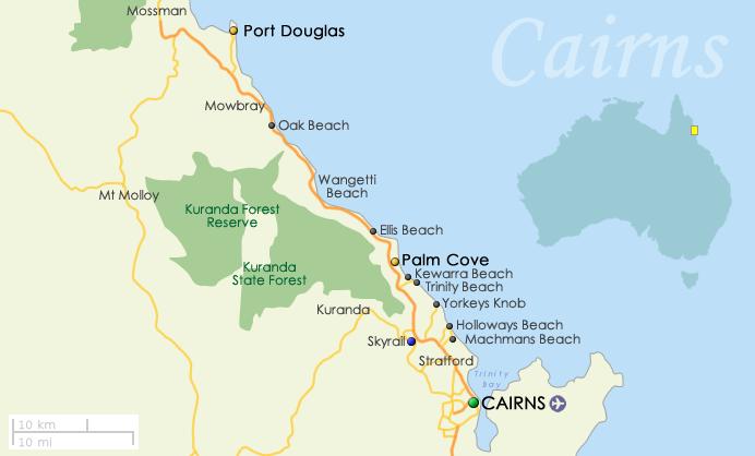 Cairns Esplanade Map