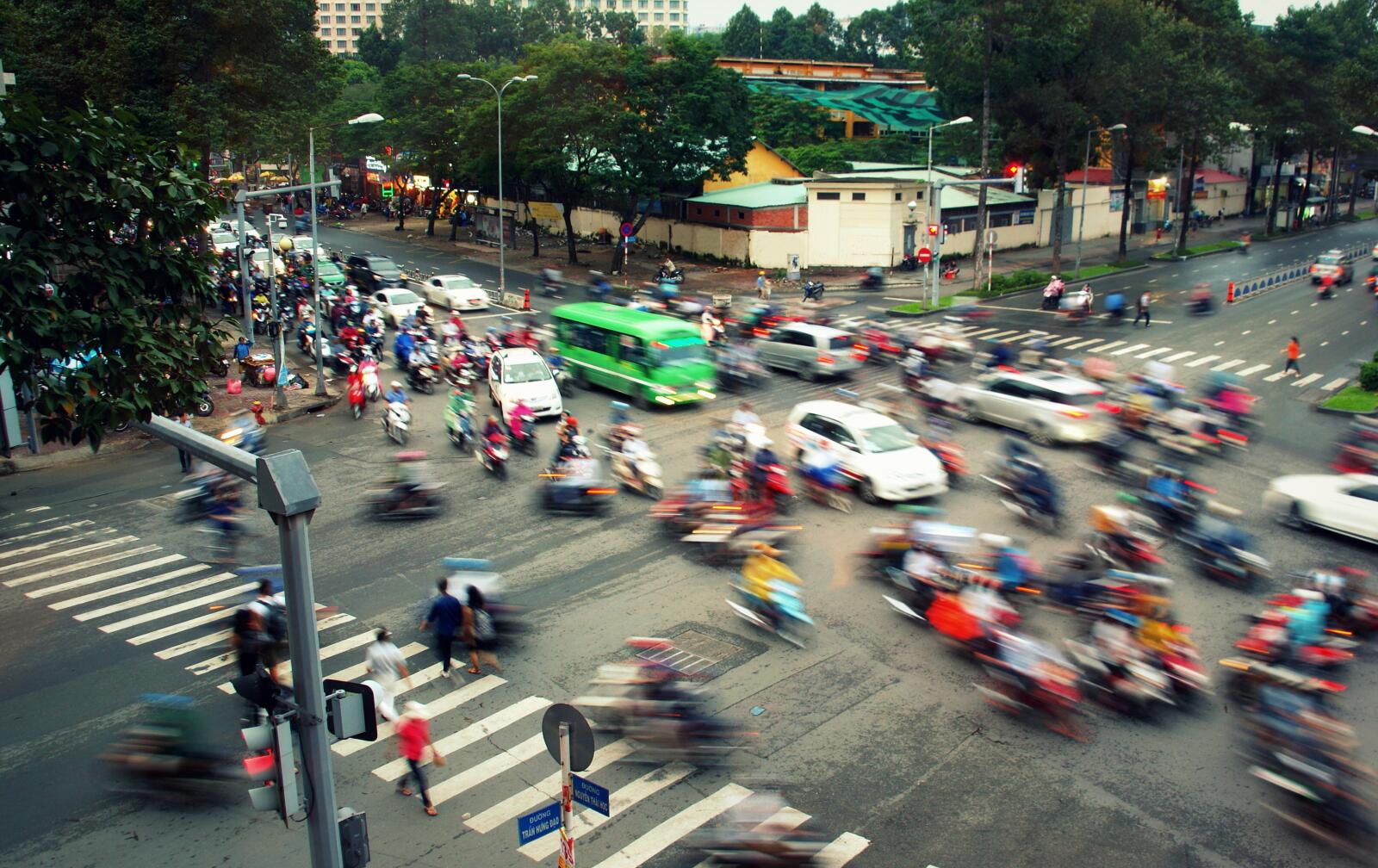 Vietnam - Ho Chi Minh City - Driving Traffic
