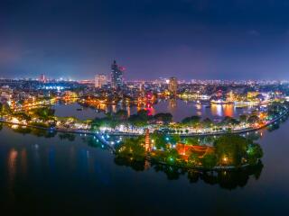 Vietnam - Hanoi - Night Skyline